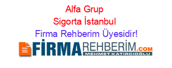 Alfa+Grup+Sigorta+İstanbul Firma+Rehberim+Üyesidir!
