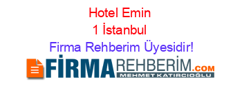 Hotel+Emin+1+İstanbul Firma+Rehberim+Üyesidir!