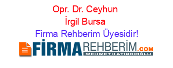 Opr.+Dr.+Ceyhun+İrgil+Bursa Firma+Rehberim+Üyesidir!