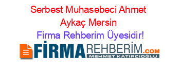 Serbest+Muhasebeci+Ahmet+Aykaç+Mersin Firma+Rehberim+Üyesidir!