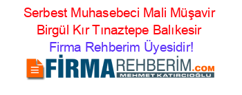Serbest+Muhasebeci+Mali+Müşavir+Birgül+Kır+Tınaztepe+Balıkesir Firma+Rehberim+Üyesidir!