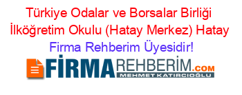 Türkiye+Odalar+ve+Borsalar+Birliği+İlköğretim+Okulu+(Hatay+Merkez)+Hatay Firma+Rehberim+Üyesidir!