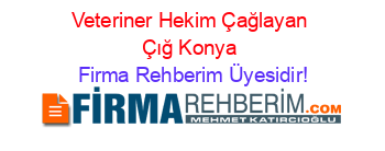 Veteriner+Hekim+Çağlayan+Çığ+Konya Firma+Rehberim+Üyesidir!