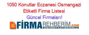 1050+Konutlar+Eczanesi+Osmangazi+Etiketli+Firma+Listesi Güncel+Firmaları!