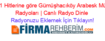 2021+Hitlerine+göre+Gümüşhacıköy+Arabesk+Müzik+Radyoları+|+Canlı+Radyo+Dinle Radyonuzu+Eklemek+İçin+Tıklayın!