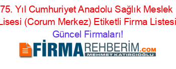 75.+Yıl+Cumhuriyet+Anadolu+Sağlık+Meslek+Lisesi+(Corum+Merkez)+Etiketli+Firma+Listesi Güncel+Firmaları!