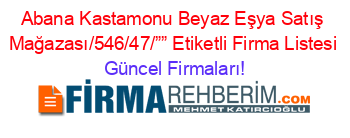 Abana+Kastamonu+Beyaz+Eşya+Satış+Mağazası/546/47/””+Etiketli+Firma+Listesi Güncel+Firmaları!
