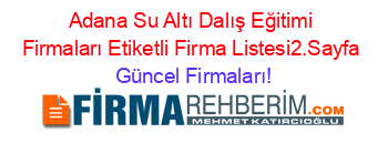 Adana+Su+Altı+Dalış+Eğitimi+Firmaları+Etiketli+Firma+Listesi2.Sayfa Güncel+Firmaları!