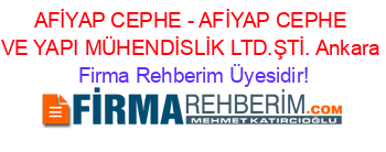 AFİYAP+CEPHE+-+AFİYAP+CEPHE+VE+YAPI+MÜHENDİSLİK+LTD.ŞTİ.+Ankara Firma+Rehberim+Üyesidir!