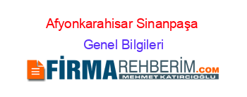 Afyonkarahisar+Sinanpaşa+ Genel+Bilgileri