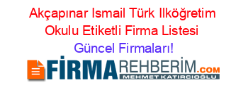 Akçapınar+Ismail+Türk+Ilköğretim+Okulu+Etiketli+Firma+Listesi Güncel+Firmaları!