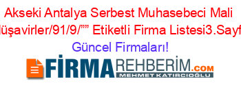 Akseki+Antalya+Serbest+Muhasebeci+Mali+Müşavirler/91/9/””+Etiketli+Firma+Listesi3.Sayfa Güncel+Firmaları!