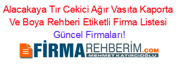 Alacakaya+Tır+Cekici+Ağır+Vasıta+Kaporta+Ve+Boya+Rehberi+Etiketli+Firma+Listesi Güncel+Firmaları!