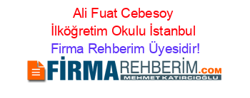 Ali+Fuat+Cebesoy+İlköğretim+Okulu+İstanbul Firma+Rehberim+Üyesidir!