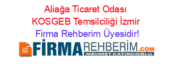 Aliağa+Ticaret+Odası+KOSGEB+Temsilciliği+İzmir Firma+Rehberim+Üyesidir!