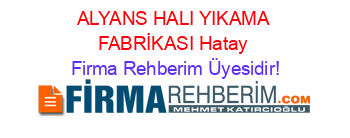 ALYANS+HALI+YIKAMA+FABRİKASI+Hatay Firma+Rehberim+Üyesidir!