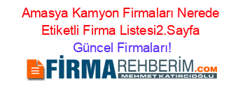 Amasya+Kamyon+Firmaları+Nerede+Etiketli+Firma+Listesi2.Sayfa Güncel+Firmaları!