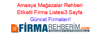 Amasya+Mağazalar+Rehberi+Etiketli+Firma+Listesi3.Sayfa Güncel+Firmaları!