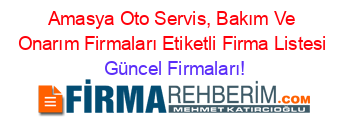 Amasya+Oto+Servis,+Bakım+Ve+Onarım+Firmaları+Etiketli+Firma+Listesi Güncel+Firmaları!