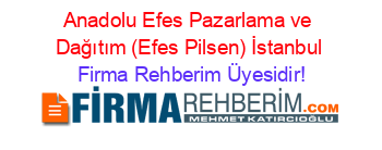 Anadolu+Efes+Pazarlama+ve+Dağıtım+(Efes+Pilsen)+İstanbul Firma+Rehberim+Üyesidir!
