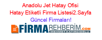 Anadolu+Jet+Hatay+Ofisi+Hatay+Etiketli+Firma+Listesi2.Sayfa Güncel+Firmaları!