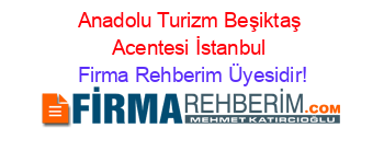 Anadolu+Turizm+Beşiktaş+Acentesi+İstanbul Firma+Rehberim+Üyesidir!