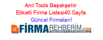 Anıl+Tools+Başakşehir+Etiketli+Firma+Listesi40.Sayfa Güncel+Firmaları!