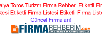 Antalya+Toros+Turizm+Firma+Rehberi+Etiketli+Firma+Listesi+Etiketli+Firma+Listesi+Etiketli+Firma+Listesi Güncel+Firmaları!