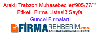 Araklı+Trabzon+Muhasebeciler/905/77/””+Etiketli+Firma+Listesi3.Sayfa Güncel+Firmaları!
