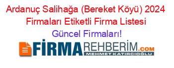 Ardanuç+Salihağa+(Bereket+Köyü)+2024+Firmaları+Etiketli+Firma+Listesi Güncel+Firmaları!