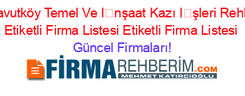 Arnavutköy+Temel+Ve+İnşaat+Kazı+İşleri+Rehberi+Etiketli+Firma+Listesi+Etiketli+Firma+Listesi Güncel+Firmaları!