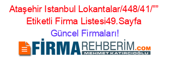 Ataşehir+Istanbul+Lokantalar/448/41/””+Etiketli+Firma+Listesi49.Sayfa Güncel+Firmaları!