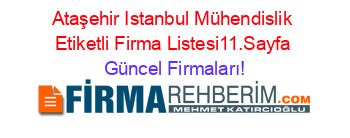 Ataşehir+Istanbul+Mühendislik+Etiketli+Firma+Listesi11.Sayfa Güncel+Firmaları!