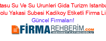 Atasu+Su+Ve+Su+Urunleri+Gida+Turizm+Istanbul+Anadolu+Yakasi+Subesi+Kadikoy+Etiketli+Firma+Listesi Güncel+Firmaları!