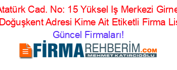 Atatürk+Cad.+No:+15+Yüksel+Iş+Merkezi+Girne+Mh.+Doğuşkent+Adresi+Kime+Ait+Etiketli+Firma+Listesi Güncel+Firmaları!
