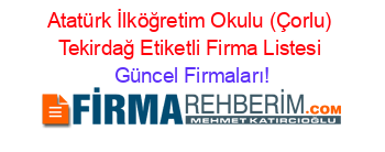 Atatürk+İlköğretim+Okulu+(Çorlu)+Tekirdağ+Etiketli+Firma+Listesi Güncel+Firmaları!