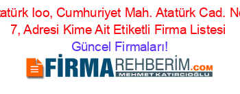 Atatürk+Ioo,+Cumhuriyet+Mah.+Atatürk+Cad.+No:+7,+Adresi+Kime+Ait+Etiketli+Firma+Listesi Güncel+Firmaları!