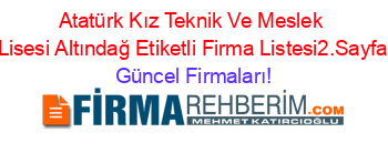 Atatürk+Kız+Teknik+Ve+Meslek+Lisesi+Altındağ+Etiketli+Firma+Listesi2.Sayfa Güncel+Firmaları!