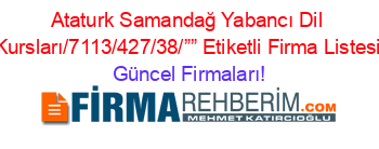 Ataturk+Samandağ+Yabancı+Dil+Kursları/7113/427/38/””+Etiketli+Firma+Listesi Güncel+Firmaları!