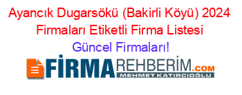 Ayancık+Dugarsökü+(Bakirli+Köyü)+2024+Firmaları+Etiketli+Firma+Listesi Güncel+Firmaları!