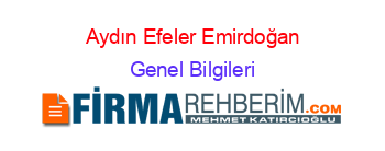 Aydın+Efeler+Emirdoğan Genel+Bilgileri