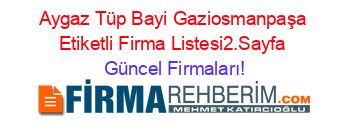 Aygaz+Tüp+Bayi+Gaziosmanpaşa+Etiketli+Firma+Listesi2.Sayfa Güncel+Firmaları!