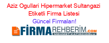 Aziz+Ogullari+Hipermarket+Sultangazi+Etiketli+Firma+Listesi Güncel+Firmaları!