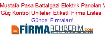 B+Mustafa+Pasa+Battalgazi+Elektrik+Panoları+Ve+Güç+Kontrol+Uniteleri+Etiketli+Firma+Listesi Güncel+Firmaları!