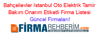 Bahçelievler+Istanbul+Oto+Elektrik+Tamir+Bakım+Onarım+Etiketli+Firma+Listesi Güncel+Firmaları!