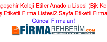 Bahçeşehir+Koleji+Etiler+Anadolu+Lisesi+(Bjk+Koleji)+Beşiktaş+Etiketli+Firma+Listesi2.Sayfa+Etiketli+Firma+Listesi Güncel+Firmaları!