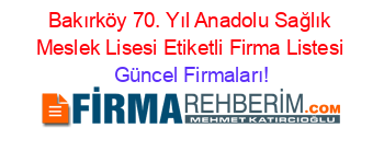 Bakırköy+70.+Yıl+Anadolu+Sağlık+Meslek+Lisesi+Etiketli+Firma+Listesi Güncel+Firmaları!
