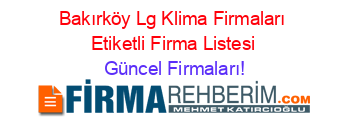 Bakırköy+Lg+Klima+Firmaları+Etiketli+Firma+Listesi Güncel+Firmaları!