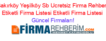 Bakırköy+Yeşilköy+Sb+Ucretsiz+Firma+Rehberi+Etiketli+Firma+Listesi+Etiketli+Firma+Listesi Güncel+Firmaları!
