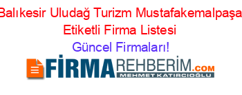 Balıkesir+Uludağ+Turizm+Mustafakemalpaşa+Etiketli+Firma+Listesi Güncel+Firmaları!